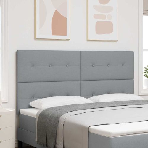 Облегалка за глава с таблото Светлосиво 180 cm Изкуствена