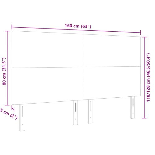 LED глава С LED лентисти светлини Светлосиво 160 cm Полиестер