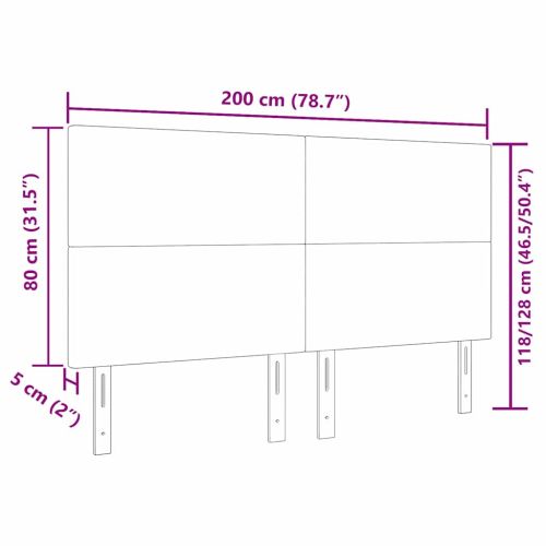 LED глава С LED лентисти светлини Светлосиво 200 cm Полиестер