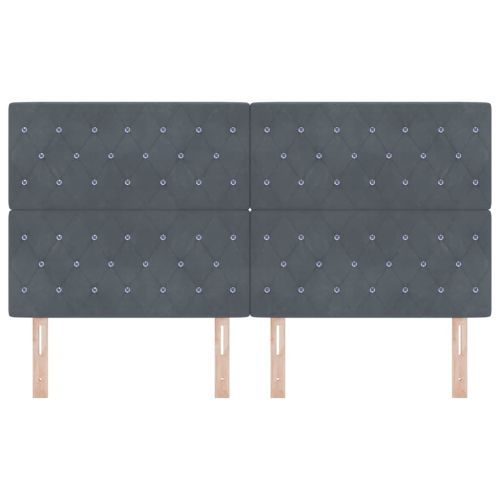 LED глава С LED лентисти светлини Тъмен сив 180 cm Полиестер