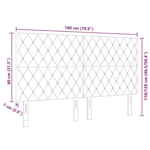 LED глава С LED лентисти светлини Тъмен сив 180 cm Полиестер