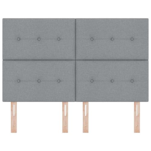 LED глава С LED лентисти светлини Светлосиво 144 см Полиестер