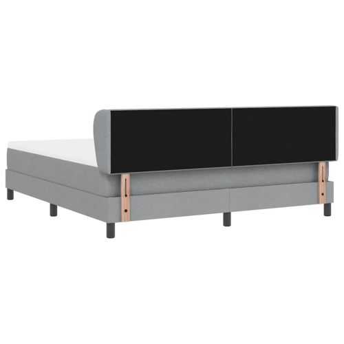 Легло с пружинирана основа Светлосиво 180 x 200 cm текстил