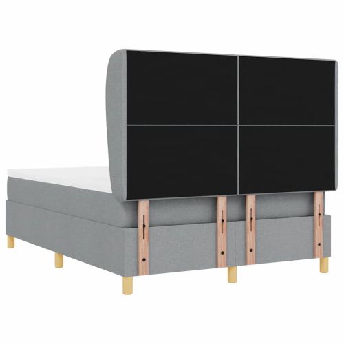 Кутия със спална основа и матрак Тъмен Сив 90x190 см Светлосиво