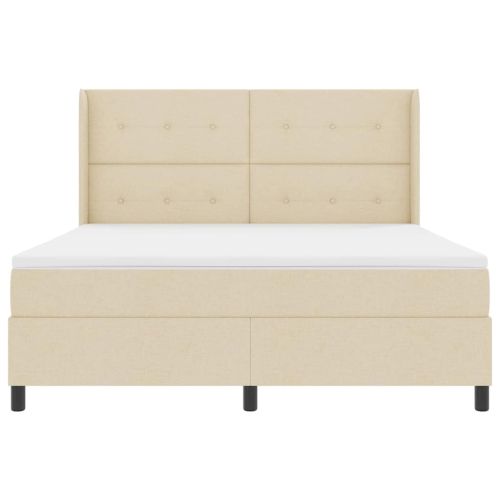 Легло с пружинирана основа с матрак Крем 180 x 200 cm текстил