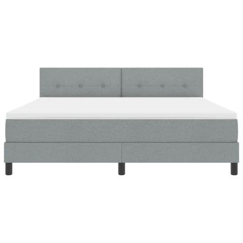 Легло с пружинирана основа Светлосиво 180 x 200 cm текстил