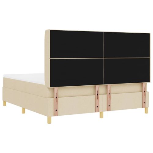 Легло с пружинирана основа с матрак Крем 140 x 200 cm текстил