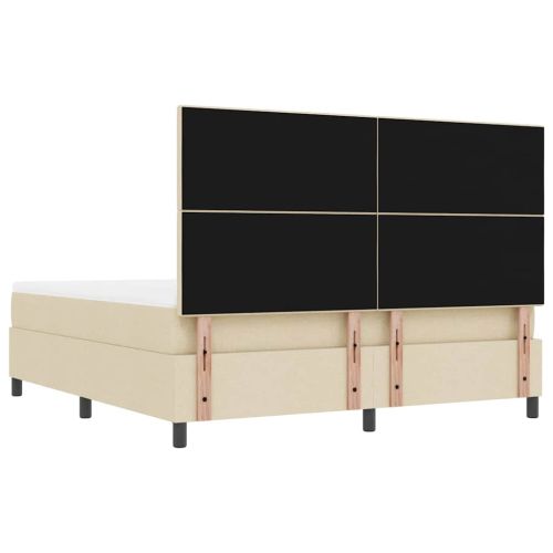 Легло с пружинирана основа с матрак Крем 180 x 200 cm текстил