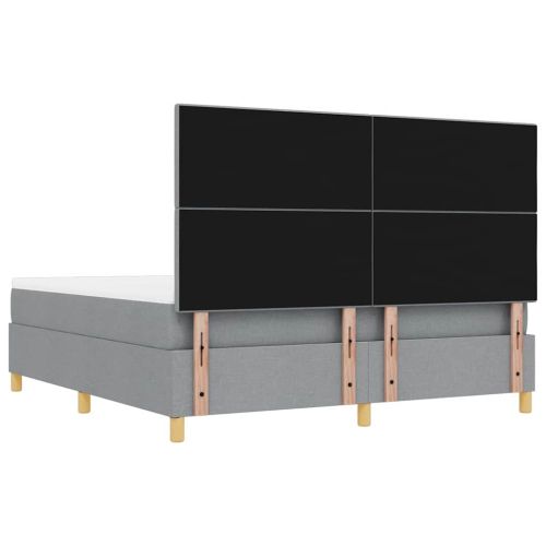 Легло с пружинирана основа Светлосиво 180 x 200 cm текстил