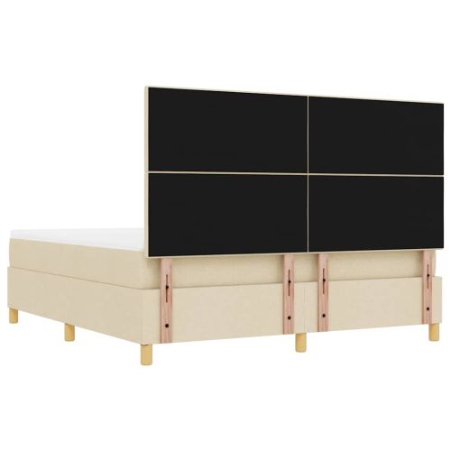 Легло с пружинирана основа с матрак Крем 180 x 200 cm текстил