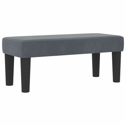 Легло с пружинирана основа Тъмносив 100 x 200 cm Кадифе