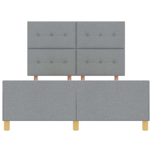 Рамка за легло с таблото Светлосиво 140 x 200 cm текстил