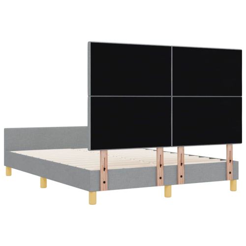 Рамка за легло с таблото Светлосиво 160 x 200 cm текстил