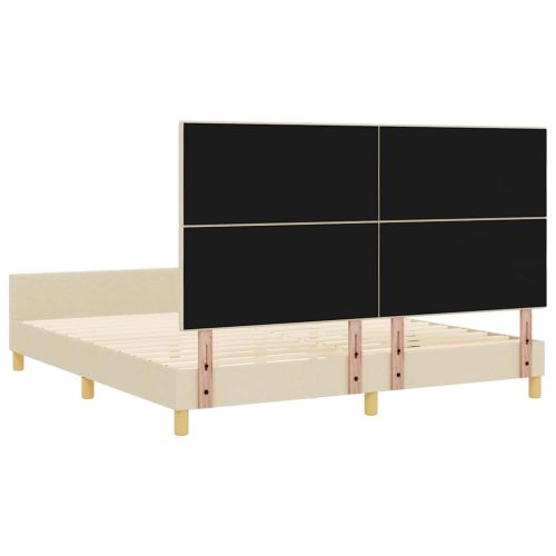 Рамка за легло с таблото Крем 180 x 200 cm текстил