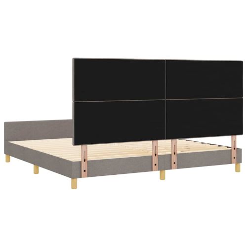 Рамка за легло с таблото Таупе 200 x 200 cm текстил