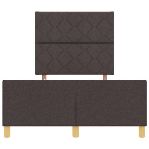 Рамка за легло с таблото Тъмнокафяв 120 x 200 cm текстил