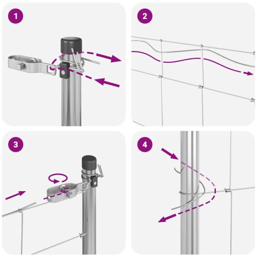 Стълб за ограда. Галванизирана 50 x 1,2 m Стомана