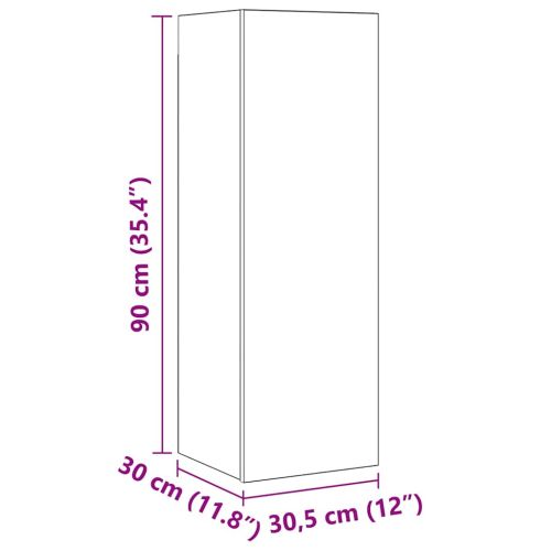 Комплект ТВ шкаф 10 pcs Старо дърво Инженерно дърво