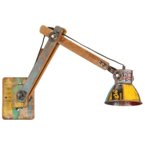 Стенна лампа, индустриален стил, многоцветна, кръгла, E27