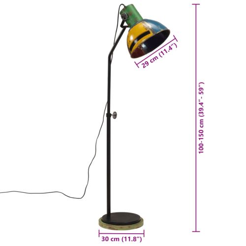 Подова лампа, 25 W, многоцветна, 30x30x100-150 см, E27