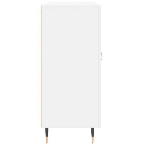 Сайдборд, бял, 90x34x80 см, инженерно дърво