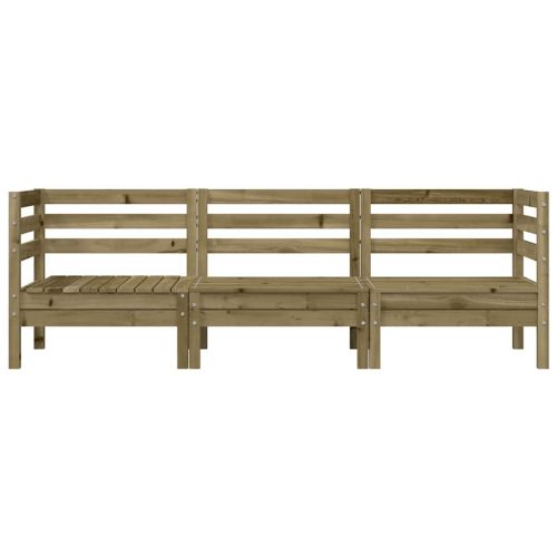 Градински диван, 3-местен, импрегниран бор