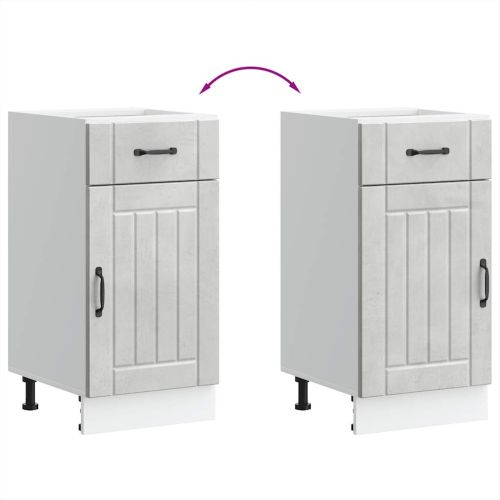 Кухненски шкаф Lucca, бетонно сив, инженерно дърво