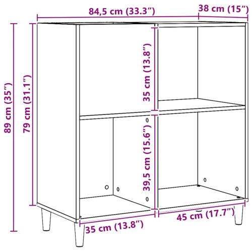 Шкаф за плочи Artisan Oak 84,5x38x89 cm Инженерна дървесина