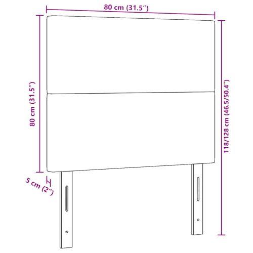 LED глава С LED лентисти светлини Тъмен сив 80 cm Полиестер