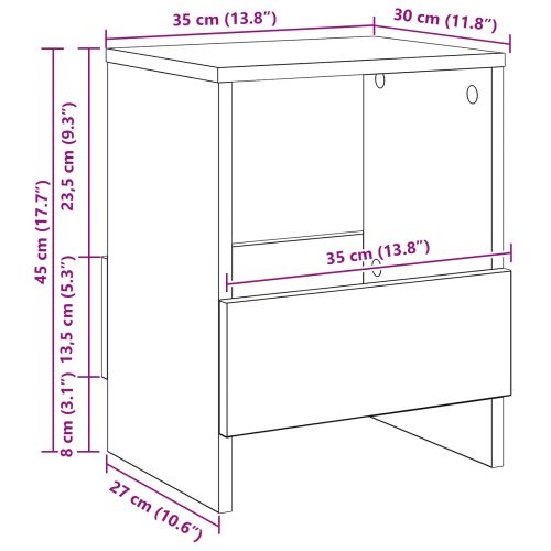 Етажерка за списания Черния дъб 35 x 30 x 45 см