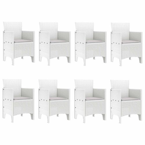 Комплект за хранене в градината 9 pcs Бяло Полипропилен