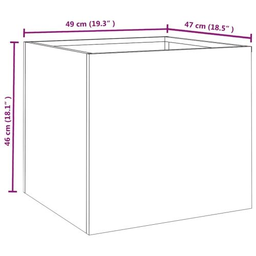 Кашпа, 49x47x46 см, кортенова стомана