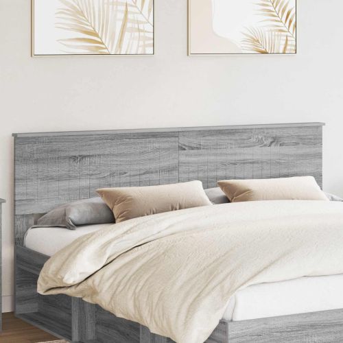 Облегалка за глава с таблото Сив Сонома 180 cm Инженерно дърво