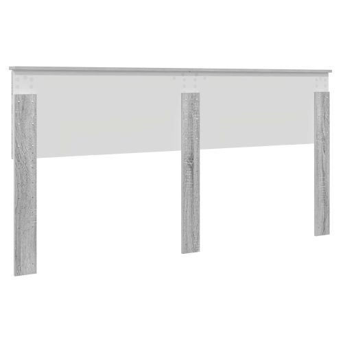 Облегалка за глава с таблото Сив Сонома 180 cm Инженерно дърво