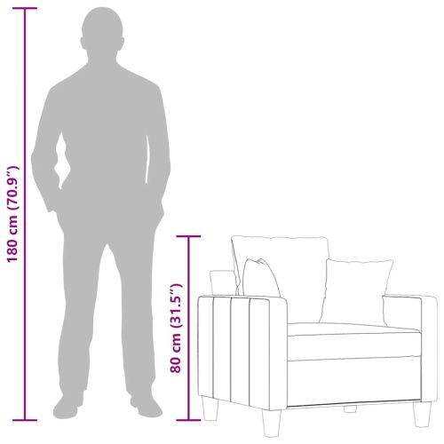 Кресло, светложълто, 60 см, текстил