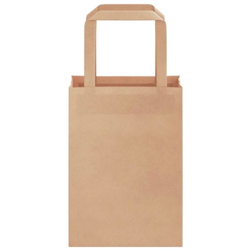 Хартиени торбички 50 бр с дръжки кафяви 15x8x21 см