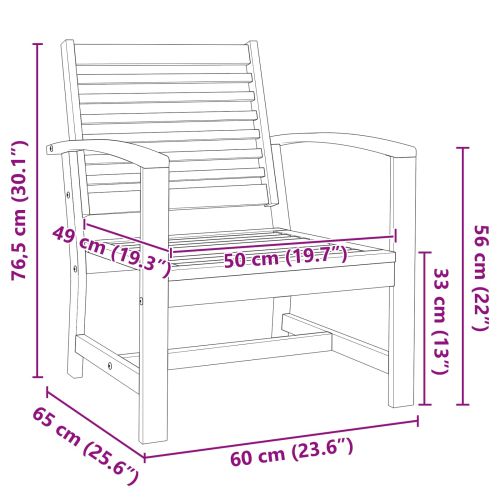 Стол 2 pcs Кафяво 65 x 60 x 76,5 см Солидно тиково дърво