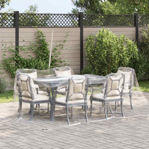 Прозрачен брезент с капси за връзки 3x3 м PVC