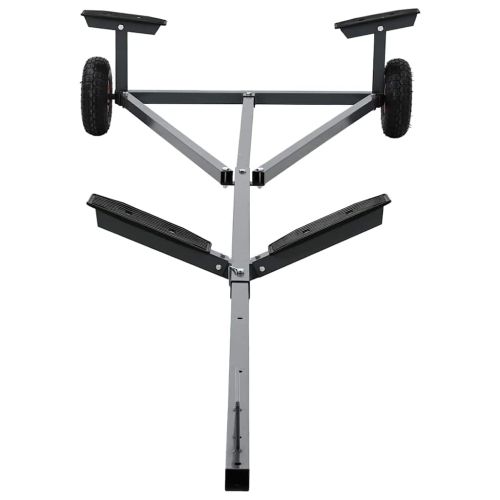 Трейлър за лодки Сребрист 302 x 107 x 42 см Стомана