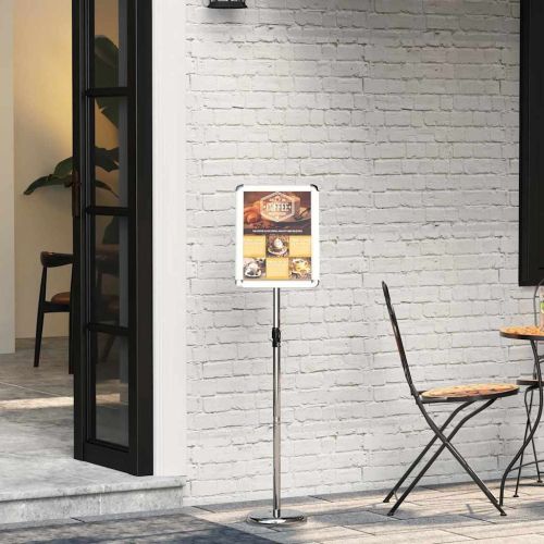 Стендове за търговски прояви Сребрист 25 x 25 x 125 см Алуминий