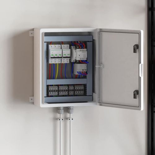 Контролен шкаф Сив 47 x 20 x 60 см ABS пластмаса