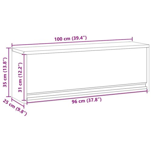 Шкаф за инструменти със съхранение Черен и Сив 100 x 25 x 35 см