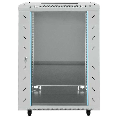 Мрежов кабинет със съхранение Сив 60 x 60 x 80 см Стомана