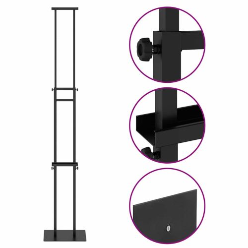 Стендове за търговски прояви 2 pcs Черно 30 x 23,5 x 210 см