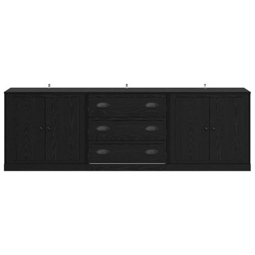 Скейдбордове с чекмедже 3 pcs Черния дъб 70 x 35,5 x 67,5 см