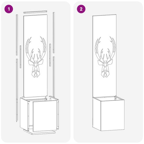 Екран за градинска неприкосновеност Ръждясало 32 x 140 см