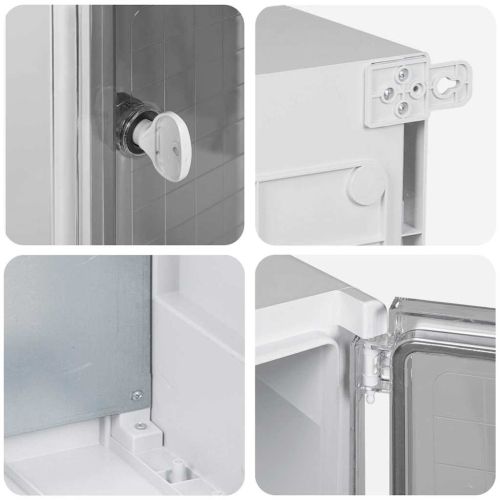 Контролен шкаф Сив 50 x 22 x 60 см ABS пластмаса