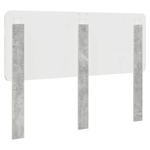 Облегалка за глава Циментено сиво 140 cm Инженерно дърво