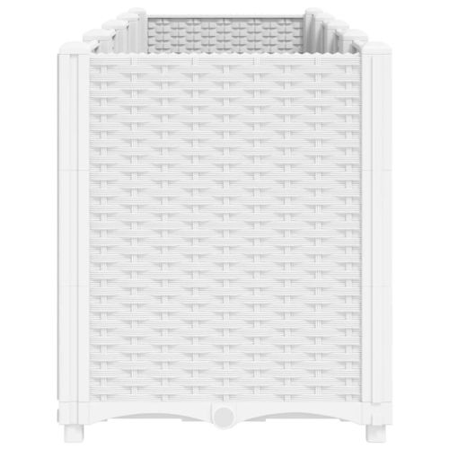 Градински сандък, бял, 160x40x53 см, PP