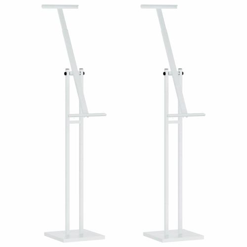 Стендове за търговски прояви 2 pcs Бяло 26,5 x 26,5 x 127 см